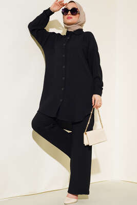 Pazarium - Kareli İkili Takım Siyah