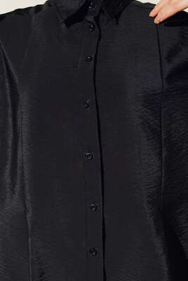 Pilise Detaylı İkili Takım Siyah - Thumbnail