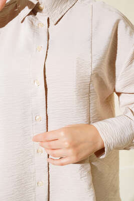 Pilise Detaylı İkili Takım Bej - Thumbnail