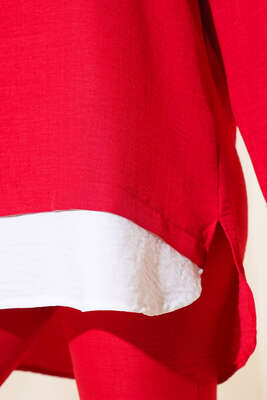 Garnili İkili Takım Kırmızı - Thumbnail