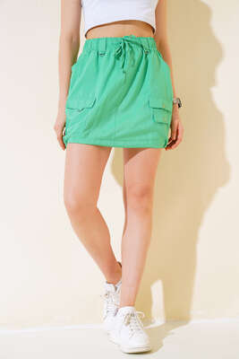 Cepli Paraşüt Etek Yeşil - Thumbnail