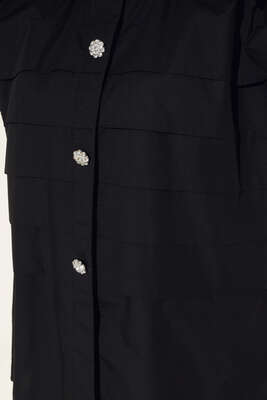 Katlı Tunik Siyah - Thumbnail