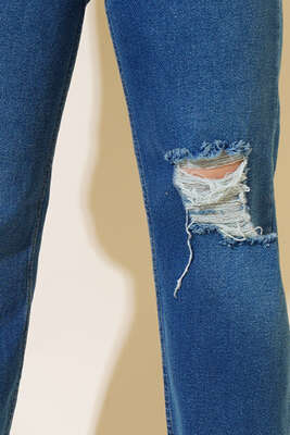 Palazzo Lazerli Kot Pantolon Mavi - Thumbnail