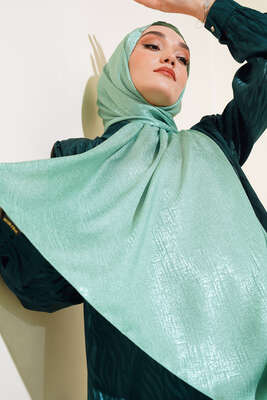 Desenli Jakar Melisa Şal Benetton - 103 - Thumbnail