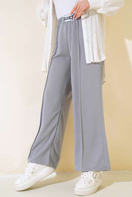 Balance Armalı Bol Paça Pantolon Kayrak Grisi - Thumbnail