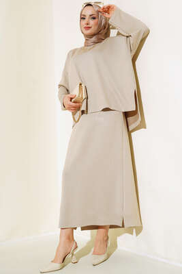 Etekli Takım Bej - Thumbnail