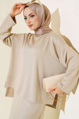 Etekli Takım Bej - Thumbnail