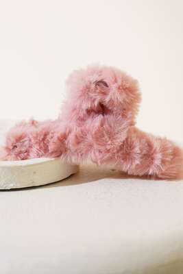 Peluş Mandal Toka Pudra - Thumbnail