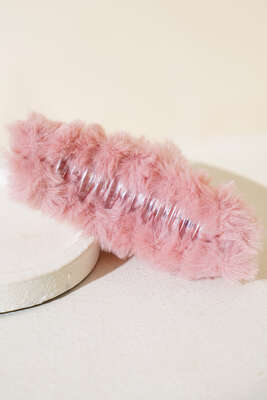 Peluş Mandal Toka Pudra - Thumbnail