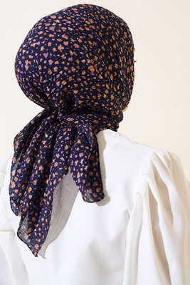 Desenli Mio Eşarp Mürdüm - Thumbnail