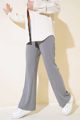 Dabıl İspanyol Paça Pantolon Gri - Thumbnail