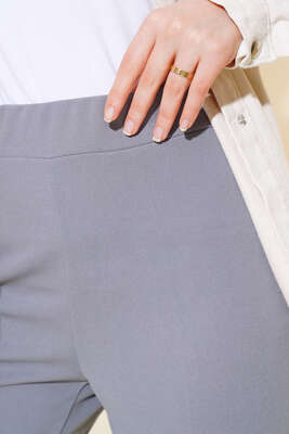 Dabıl İspanyol Paça Pantolon Gri - Thumbnail