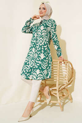 Hareketli Desen Serisi Gömlek Benetton - Thumbnail