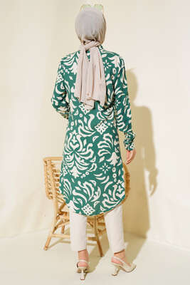 Hareketli Desen Serisi Gömlek Benetton - Thumbnail