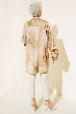 Batik Desenli Tunik Bej - Thumbnail