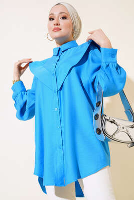 Patlı Tunik Mavi - Thumbnail