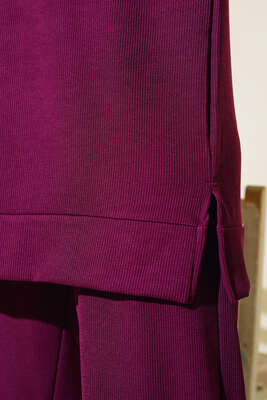 Fitilli İkili Takım Mürdüm - Thumbnail