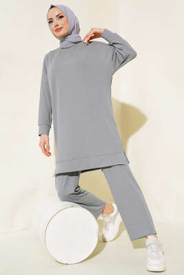 Fitilli İkili Takım Gri - Thumbnail