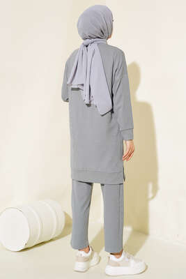 Fitilli İkili Takım Gri - Thumbnail