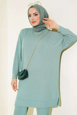 Fitilli İkili Takım Çağla Yeşili - Thumbnail