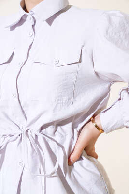 Çift Cepli İkili Etek Takım Gri - Thumbnail