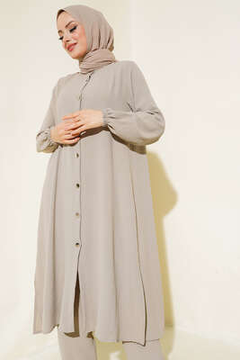 Hakim Yaka Metal Düğmeli Takım Taş - Thumbnail