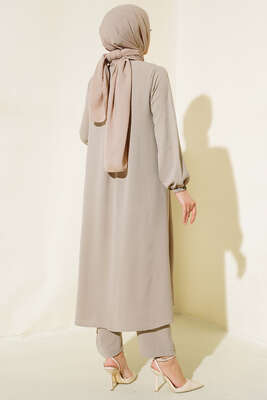 Hakim Yaka Metal Düğmeli Takım Taş - Thumbnail