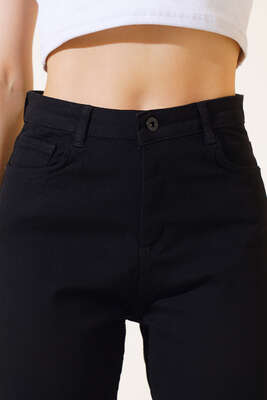 Dar Paça Kot Pantolon Siyah - Thumbnail