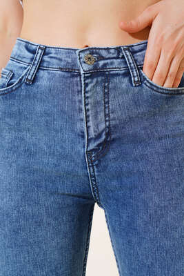 Dar Paça Kot Pantolon Orta Kar - Thumbnail