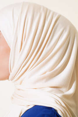 Klasik Penye Şal Vanilya - Thumbnail