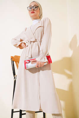 Belden Bağlamalı Kap Bej - Thumbnail