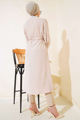 Belden Bağlamalı Kap Bej - Thumbnail