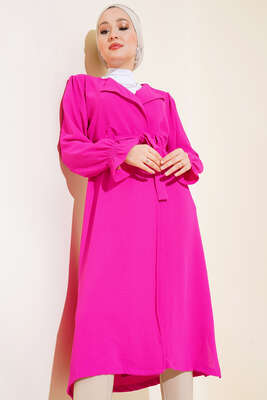 Pazarium - Belden Bağlamalı Kap Fuşya