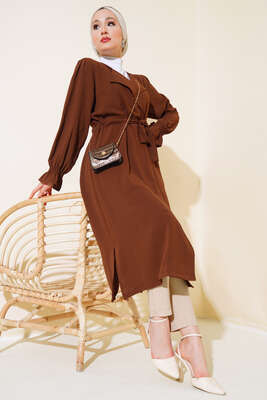 Belden Bağlamalı Kap Kahve - Thumbnail