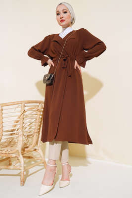 Belden Bağlamalı Kap Kahve - Thumbnail