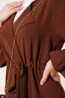 Belden Bağlamalı Kap Kahve - Thumbnail