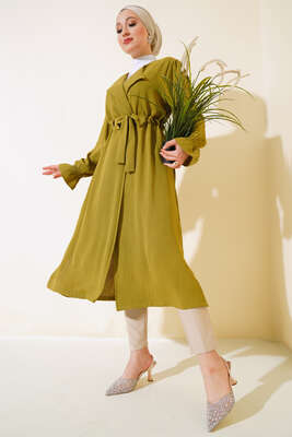 Belden Bağlamalı Kap Yağ Yeşili - Thumbnail