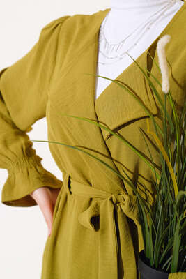 Belden Bağlamalı Kap Yağ Yeşili - Thumbnail