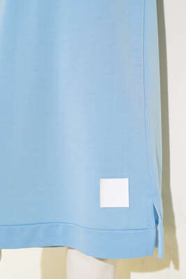 Arma Detaylı Uzun Tunik Mavi - Thumbnail