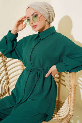 İpli Bürümcük Takım Zümrüt - Thumbnail