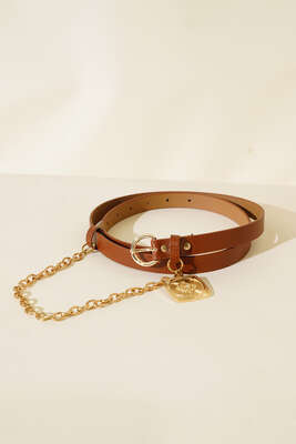 Pazarium - Zincir Tokalı Kemer Taba