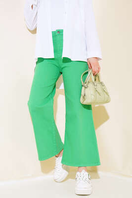 Salaş Kısa Düz Pantolon Benetton - Thumbnail