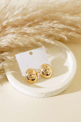 Dudak Figürlü Küpe Gold - Thumbnail