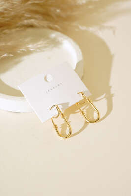 U Model Küpe Gold - Thumbnail