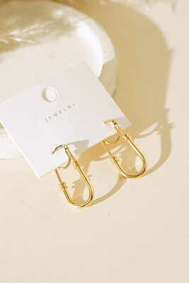 U Model Küpe Gold - Thumbnail