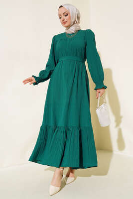 Kol Bileği Gipeli Kat Elbise Yeşil - Thumbnail