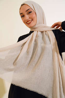 Organik Bambu Kraş Şal Vanilya -67 - Thumbnail