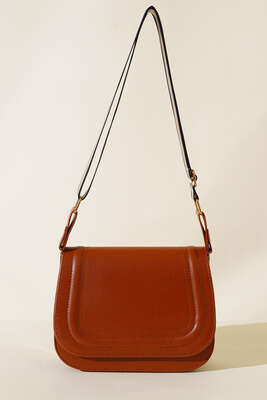 Kapaklı Baget Çanta Taba - Thumbnail