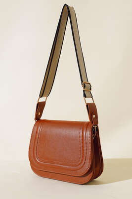 Kapaklı Baget Çanta Taba - Thumbnail