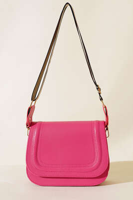 Kapaklı Baget Çanta Burgonya - Thumbnail